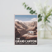 Retro Grand Canyon Adventure ポストカード (スタンド正面)