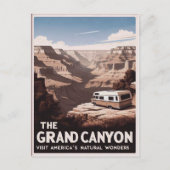 Retro Grand Canyon Adventure ポストカード (正面)