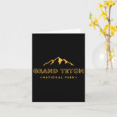 Retro Grand Teton National Park Wyoming Est 1929 H カード (黄色い花)