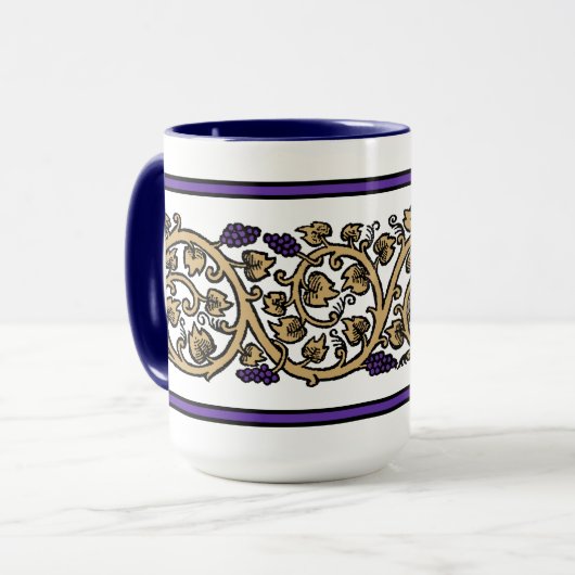 Retro Grapevine Frieze マグカップ (正面左)