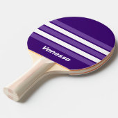Retro Grapevine Grove Across Striping with Name 卓球ラケット (正面アングル)