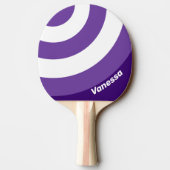 Retro Grapevine Grove Circle Stripe with Name 卓球ラケット (裏面)
