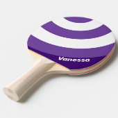 Retro Grapevine Grove Circle Stripe with Name 卓球ラケット (正面アングル)