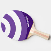 Retro Grapevine Grove Circle Stripe with Name 卓球ラケット (横)