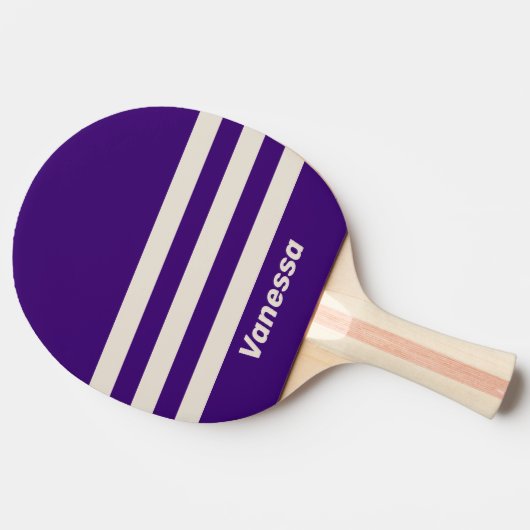 Retro Grapevine Three Across Striping with Name 卓球ラケット (横)