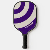 Retro Grapevine Three Circle Stripe with Name ピックルボールラケット (裏面)