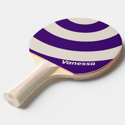 Retro Grapevine Three Circle Stripe with Name 卓球ラケット (正面アングル)