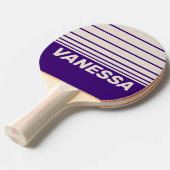 Retro Grapevine Three Horizon Striping with Name 卓球ラケット (正面アングル)