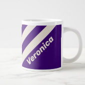 Retro Grapevine Three Stripes with Name ジャンボコーヒーマグカップ (右)