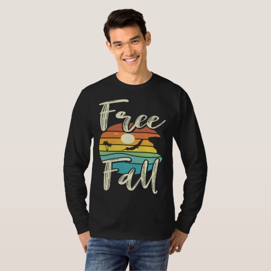 Retro Graphic Cliff Diver Cliff Diving Tombstoning Tシャツ (正面フル)