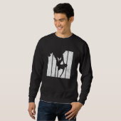 Retro Graphic Climbing Bouldering Rock Climber Mou スウェットシャツ (正面フル)