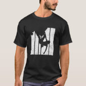 Retro Graphic Climbing Bouldering Rock Climber Mou Tシャツ (正面)