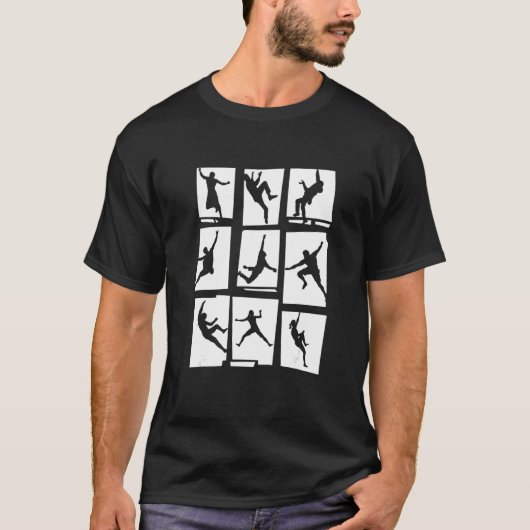 Retro Graphic Climbing Bouldering Rock Climber Mou Tシャツ (正面)