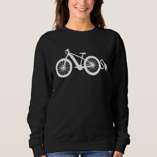 Retro Graphic E-Bike Mountainbiking Bicycle E-Bike スウェットシャツ (正面)