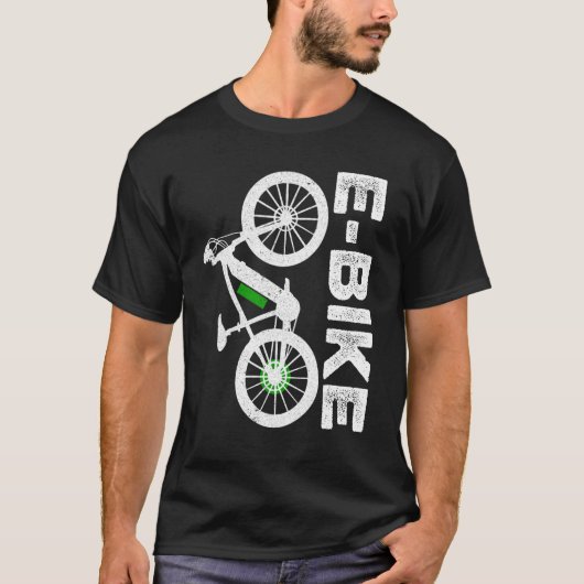 Retro Graphic E-Bike Mountainbiking Bicycle E-Bike Tシャツ (正面)