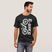 Retro Graphic E-Bike Mountainbiking Bicycle E-Bike Tシャツ (正面フル)
