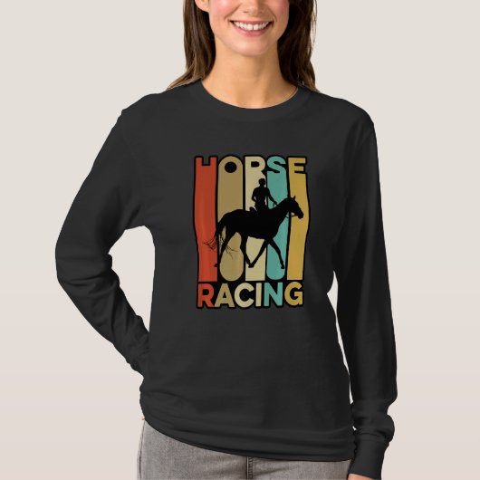 Retro Graphic Horse Lover Equestrian Rider Horses Tシャツ (正面)