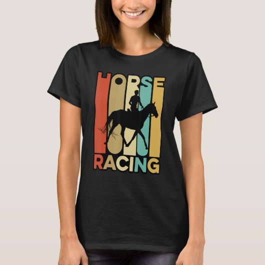 Retro Graphic Horse Lover Equestrian Rider Horses  Tシャツ (正面)