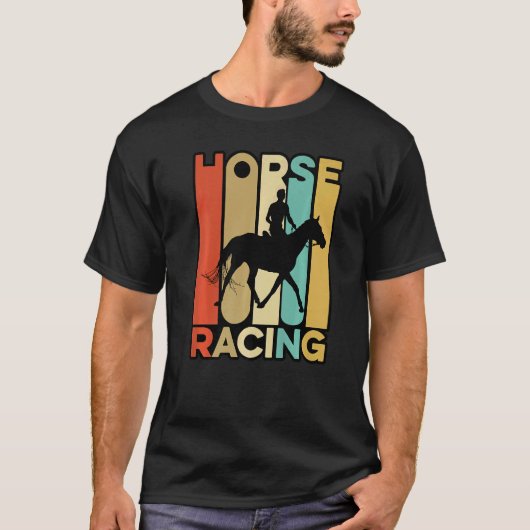 Retro Graphic Horse Lover Equestrian Rider Horses Tシャツ (正面)