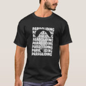 Retro Graphic Paragliding Paraglider Parachute Sky Tシャツ (正面)