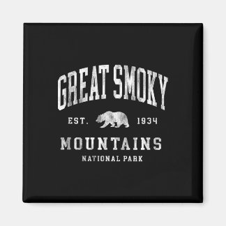 Retro Great Smoky Mountains National Park Mens Wom マグネット