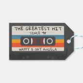 Retro Greatest Hit Cassette Birthday Party ギフトタグ (正面(横))