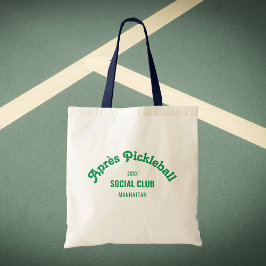 Retro Green Après Pickle Ball Social Club トートバッグ