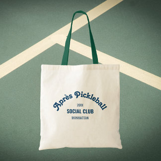 Retro Green Après Pickle Ball Social Club トートバッグ