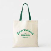 Retro Green Après Pickle Ball Social Club トートバッグ (裏面)
