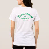 Retro Green Après Tennis Social Club Custom White トライブレンドＴシャツ (裏面)
