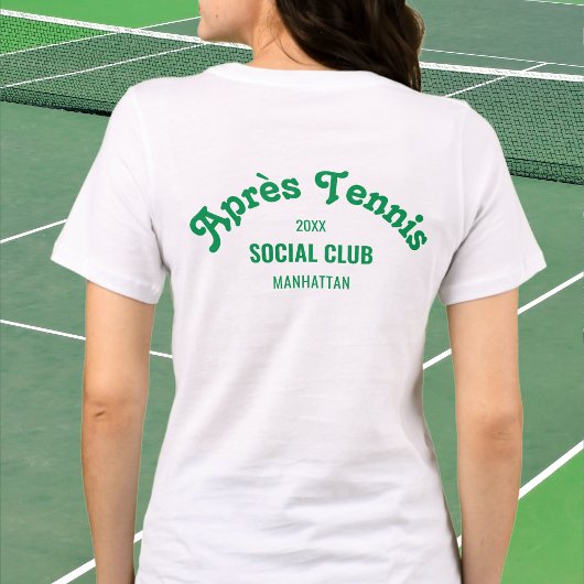 Retro Green Après Tennis Social Club Custom White トライブレンドＴシャツ