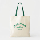 Retro Green Après Tennis Social Club Green Handle トートバッグ (正面)