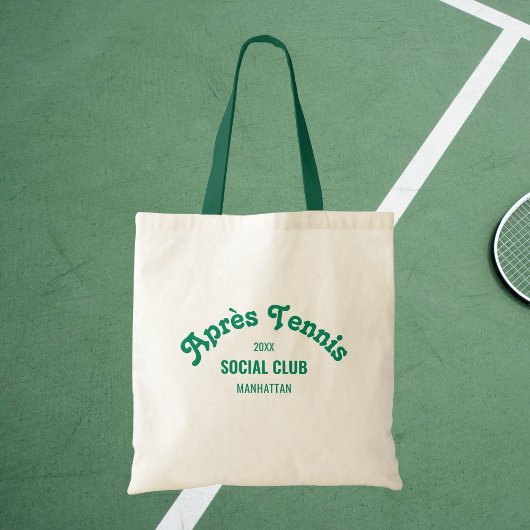 Retro Green Après Tennis Social Club Green Handle トートバッグ