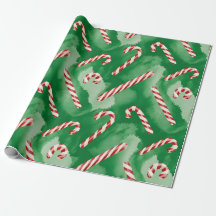 Retro Green Christmas Wrapping Paper