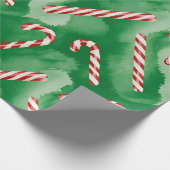 Retro Green Christmas Wrapping Paper ラッピングペーパー (角)