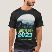 Retro Green Eco Friendly Earth Day 2023 Tシャツ (正面)