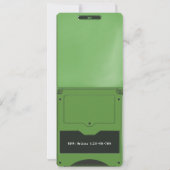 Retro Green Handheld Gaming Birthday Invitation 招待状 (裏面)