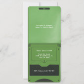 Retro Green Handheld Gaming II Birthday 招待状 (裏面)