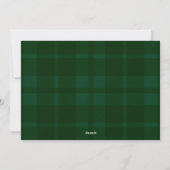 Retro Green Plaid Whimsical Christmas  シーズンカード (裏面)