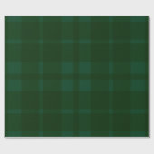 Retro Green Plaid Whimsical Christmas  ラッピングペーパー (フラット)
