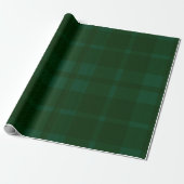Retro Green Plaid Whimsical Christmas  ラッピングペーパー (アンロールド)