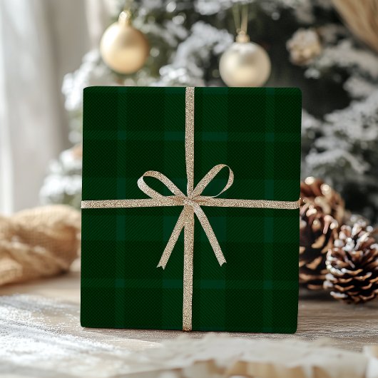 Retro Green Plaid Whimsical Christmas  ラッピングペーパー