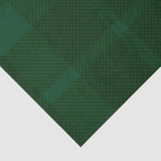 Retro Green Plaid Whimsical Christmas  薄葉紙 (詳細)