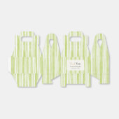 Retro Green Stripes Wedding Thank You フェイバーボックス (折り畳みなし)