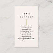 Retro Green Wavy Checkered Trendy Boho Funky 名刺 (裏面)