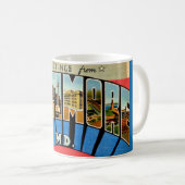 Retro Greeting from Baltimore Mug コーヒーマグカップ (正面右)