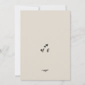 Retro Grey Hand Drawn Illustrated Wedding  セーブザデート (裏面)