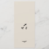 Retro Grey Hand Drawn Illustrated Wedding Timeline メニュー (裏面)