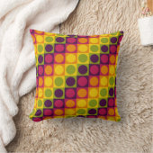 Retro Grid Polka Play クッション (ブランケット)