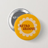 Retro Groove Button 缶バッジ (正面&裏面)